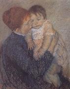 Mary Cassatt Agatha with her child USA oil painting artist